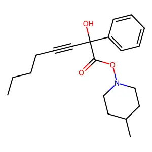 (4-methylpiperidin-1-yl) 2-hydroxy-2-phenyloct-3-ynoate structure