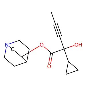 alpha-(1-Propynyl)cyclopropaneglycolic acid 3-quinuclidinyl ester structure