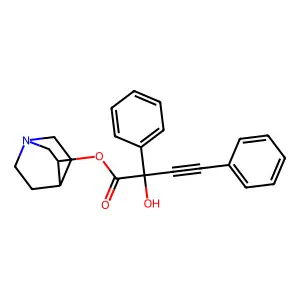 alpha-(Phenylethynyl)mandelic acid 3-quinuclidinyl ester structure