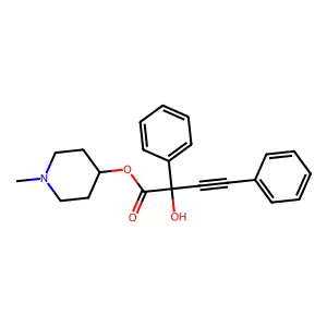 (1-methylpiperidin-4-yl) 2-hydroxy-2,4-diphenylbut-3-ynoate structure