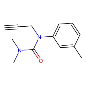 1,1-dimethyl-3-(3-methylphenyl)-3-prop-2-ynylurea structure