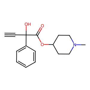 (1-methylpiperidin-4-yl) 2-hydroxy-2-phenylbut-3-ynoate structure
