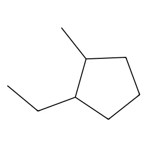 trans-1-Ethyl-2-methylcyclopentane structure