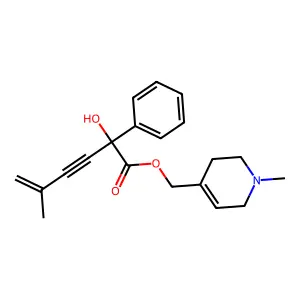 (1-methyl-3,6-dihydro-2H-pyridin-4-yl)methyl 2-hydroxy-5-methyl-2-phenylhex-5-en-3-ynoate structure