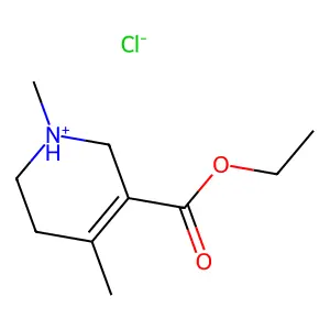 ethyl 1,4-dimethyl-1,2,3,6-tetrahydropyridin-1-ium-5-carboxylate chloride structure