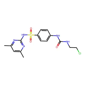 1-(2-chloroethyl)-3-[4-[(4,6-dimethylpyrimidin-2-yl)sulfamoyl]phenyl]urea structure