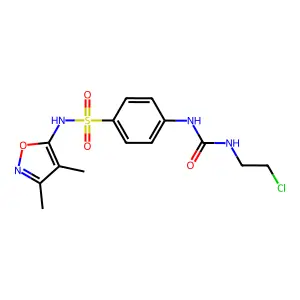 1-(2-chloroethyl)-3-[4-[(3,4-dimethyl-1,2-oxazol-5-yl)sulfamoyl]phenyl]urea structure