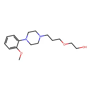 2-[3-[4-(2-methoxyphenyl)piperazin-1-yl]propoxy]ethanol structure