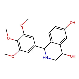 1,2,3,4-Tetrahydro-1-(3,4,5-trimethoxyphenyl)-4,6-isoquinolinediol structure