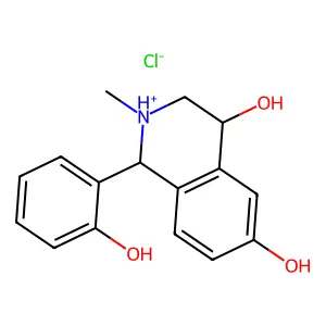 1-(2-hydroxyphenyl)-2-methyl-1,2,3,4-tetrahydroisoquinolin-2-ium-4,6-diol chloride structure