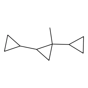 1,2-dicyclopropyl-1-methylcyclopropane structure