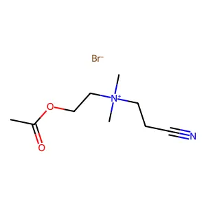 2-acetyloxyethyl-(2-cyanoethyl)-dimethylazanium bromide structure