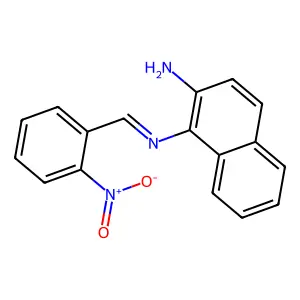 1-[(2-nitrophenyl)methylideneamino]naphthalen-2-amine structure