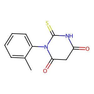 1-(2-methylphenyl)-2-sulfanylidene-1,3-diazinane-4,6-dione structure