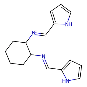 1-(1H-pyrrol-2-yl)-N-[(1R,2S)-2-(1H-pyrrol-2-ylmethylideneamino)cyclohexyl]methanimine structure