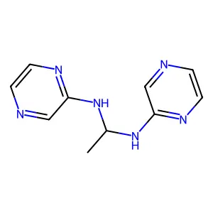 1,1-Ethanediamine, N,N'-dipyrazinyl- structure