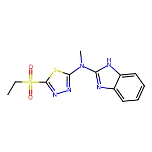 Compound C12H13N5O2S2 structure