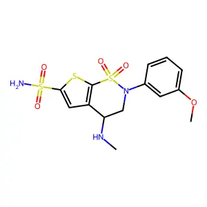 Compound C14H17N3O5S3 structure