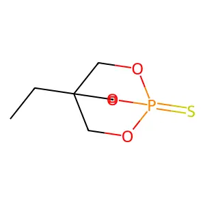 4-ethyl-1-sulfanylidene-2,6,7-trioxa-1lambda5-phosphabicyclo[2.2.2]octane structure
