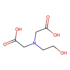 N-(2-Hydroxyethyl)iminodiacetic acid structure