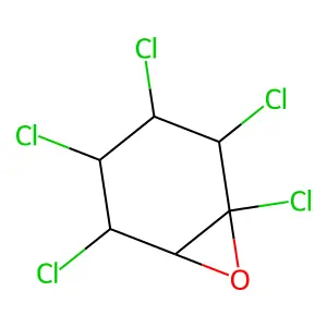 1,3,4,5,6-Pentachlorocyclohexene-1-oxide structure