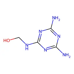 [(4,6-diamino-1,3,5-triazin-2-yl)amino]methanol structure