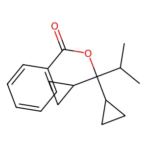 (1,1-dicyclopropyl-2-methylpropyl) benzoate structure