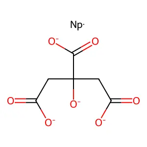 1,2,3-Propanetricarboxylic acid, 2-hydroxy-, neptunium-239Np salt structure