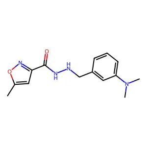 N'-[[3-(dimethylamino)phenyl]methyl]-5-methyl-1,2-oxazole-3-carbohydrazide structure