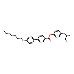 [1,1'-Biphenyl]-4-carboxylic acid, 4'-octyl-, 4-(2-methylbutyl)phenyl ester structure