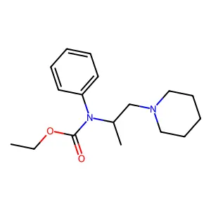 ethyl N-phenyl-N-(1-piperidin-1-ylpropan-2-yl)carbamate structure