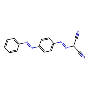 ((p-(Phenylazo)phenyl)azo)malononitrile structure