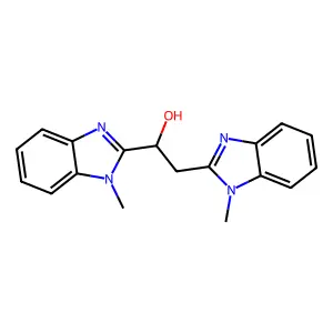 1,2-bis(1-methylbenzimidazol-2-yl)ethanol structure