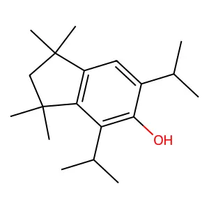 1,1,3,3-tetramethyl-4,6-di(propan-2-yl)-2H-inden-5-ol structure