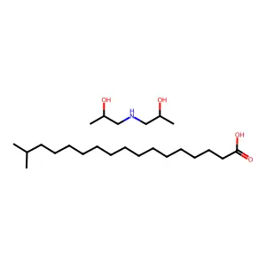 1-(2-hydroxypropylamino)propan-2-ol;16-methylheptadecanoic acid structure