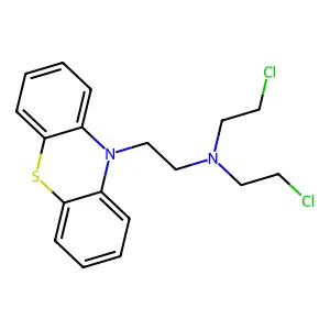 10-Phenothiazineethylamine, N,N-bis(2-chloroethyl)- structure