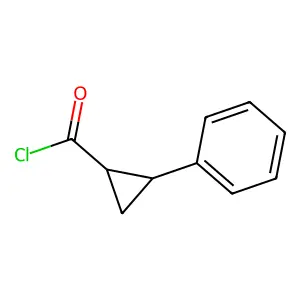trans-(1R,2R)-2-phenylcyclopropane-1-carbonyl chloride structure