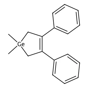 1,1-dimethyl-3,4-diphenyl-2,5-dihydrogermole structure