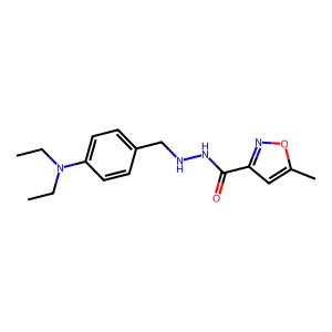 N'-[[4-(diethylamino)phenyl]methyl]-5-methyl-1,2-oxazole-3-carbohydrazide structure
