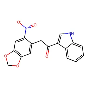 1-(1H-indol-3-yl)-2-(6-nitro-1,3-benzodioxol-5-yl)ethanone structure