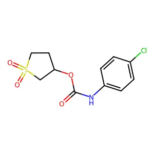 (1,1-dioxothiolan-3-yl) N-(4-chlorophenyl)carbamate structure