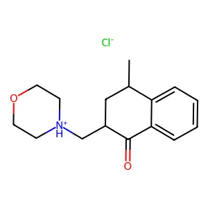 3,4-Dihydro-4-methyl-2-(morpholinomethyl)-1(2H)-naphthalenone hydrochloride structure