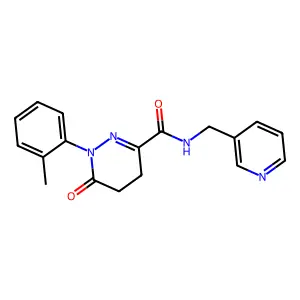 1-(2-methylphenyl)-6-oxo-N-(pyridin-3-ylmethyl)-4,5-dihydropyridazine-3-carboxamide structure
