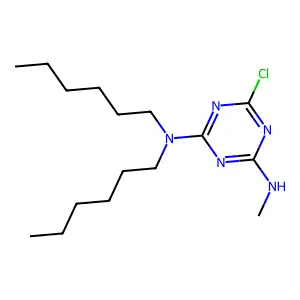 1,3,5-Triazine-2,4-diamine, 6-chloro-N,N-dihexyl-N'-methyl- structure