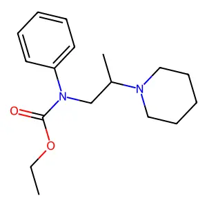 N-(2-Piperidinopropyl)carbanilic acid ethyl ester structure