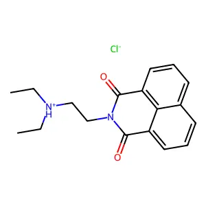 NAPHTHALIMIDE, N-(2-(DIETHYLAMINO)ETHYL)-, HYDROCHLORIDE structure