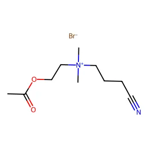 (3-Cyanopropyl)(2-hydroxyethyl)dimethylammonium bromide acetate structure