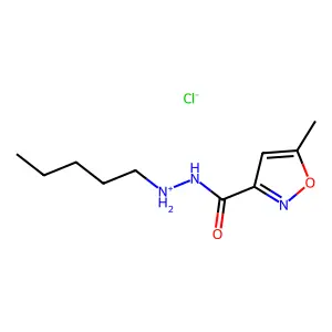 [(5-methyl-1,2-oxazole-3-carbonyl)amino]-pentylazanium chloride structure