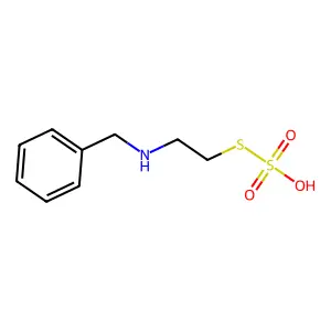 Ethanethiol, 2-benzylamino-, hydrogen sulfate (ester) structure