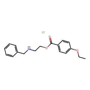 benzyl-[2-(4-ethoxybenzoyl)oxyethyl]azanium chloride structure